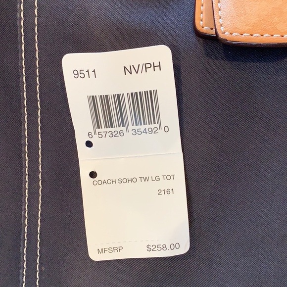 🌟Coach Soho Twill Large Tote - Picture 8 of 10